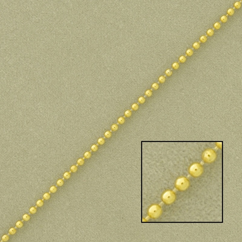 Ball brass chain width Ø 1,5mm