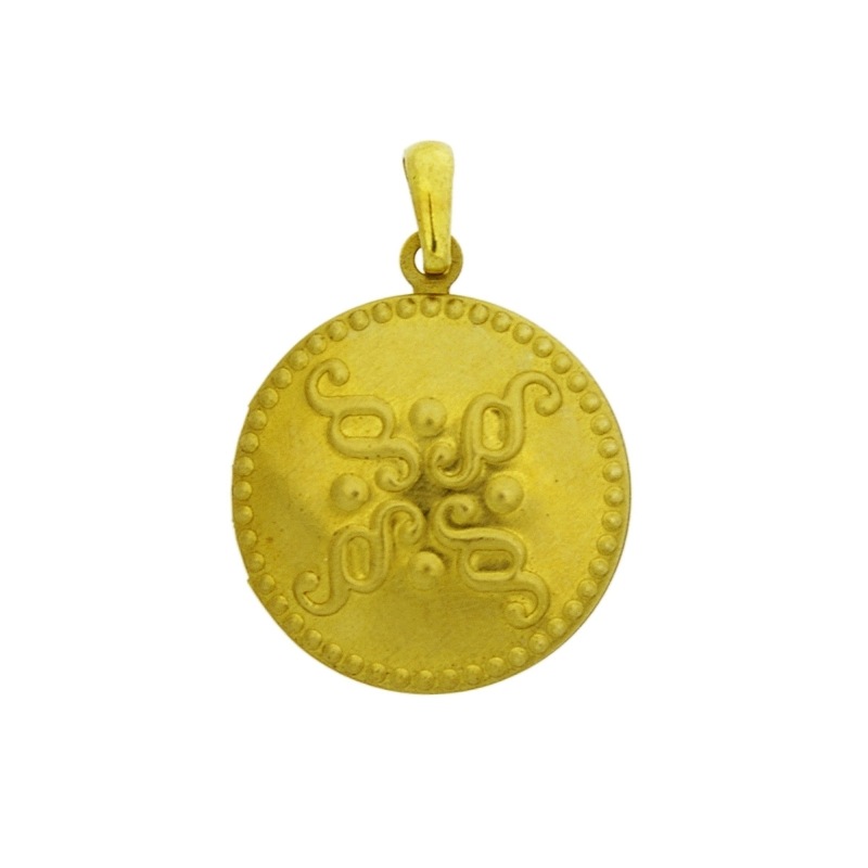 Pendentif médaillon rond 30x22mm