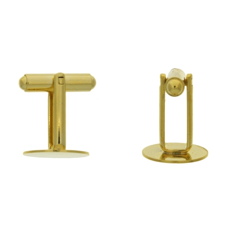Cuff link with disc Ø 14mm