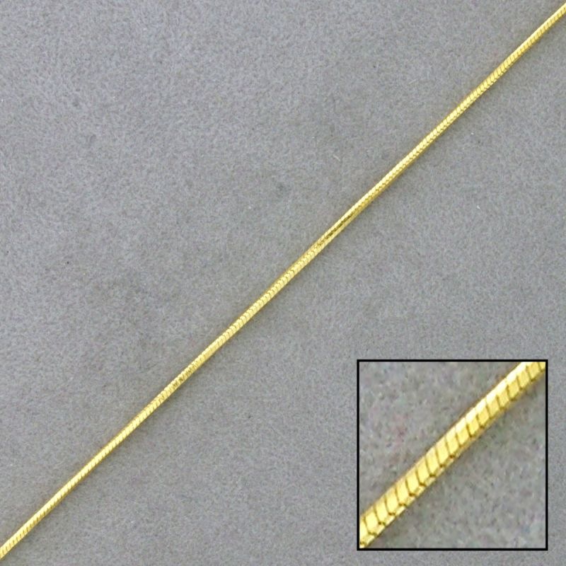 8 faces diamond cut snake brass chain width 1,2mm