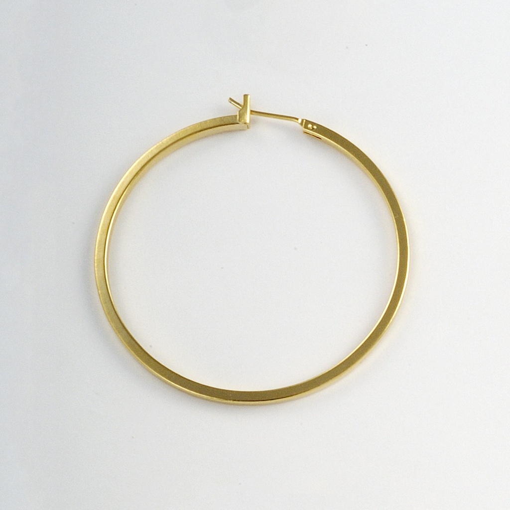 Square wire creole earring Ø50mm