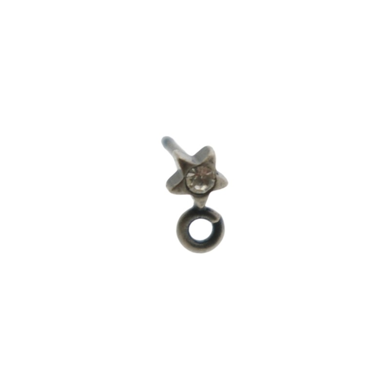 [995290000] Clou d'oreille étoile Ø 4mm pour strass PP13 avec anneau