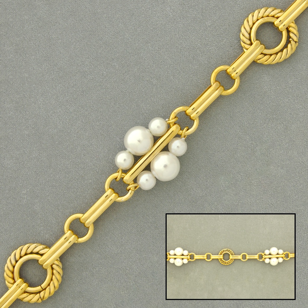 Chaîne en laiton à  maille fantaisie largeur 17,7mm