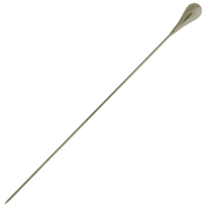 Scarf pin 135mm x Ø1,2mm pear shape head.