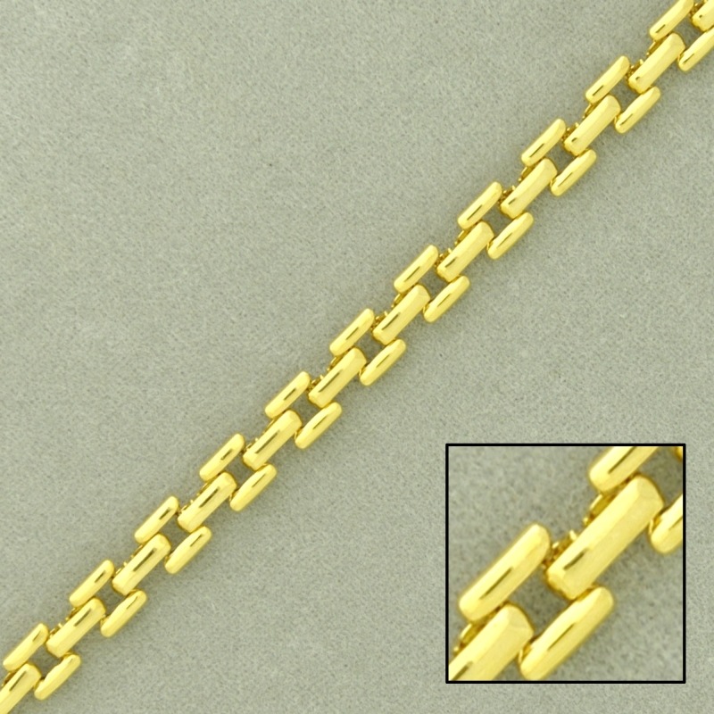 Cadena de latón cartier ancho 4,2mm