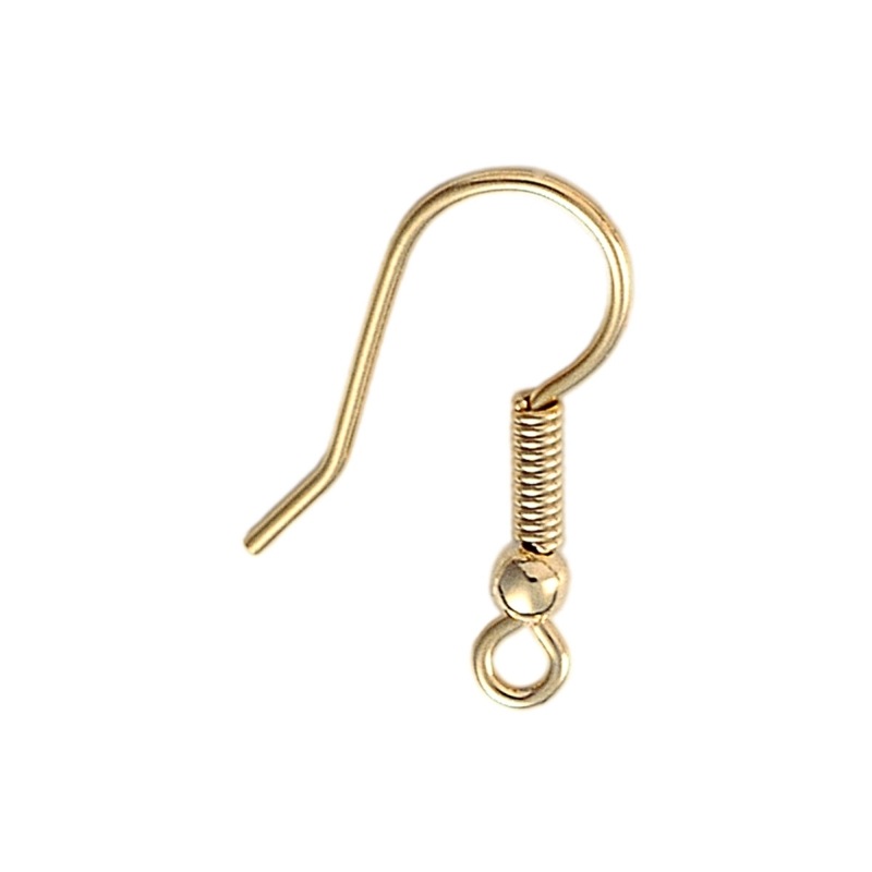 Fish hook earring 18x17mm.