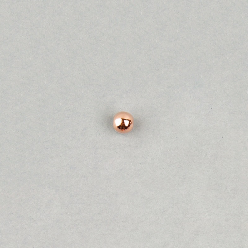 Boule métallisée Ø 6mm. Trou Ø 1,5mm