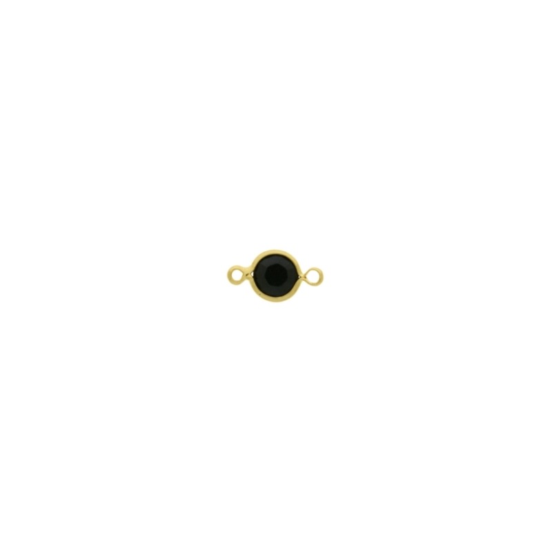 Round strass spacer Ø 4mm jet colour