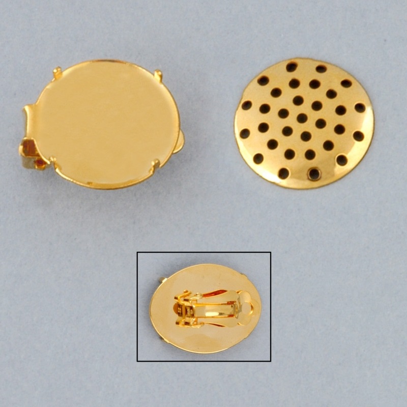 [636012500] Boucle d'oreille clip et grille Ø 25mm.