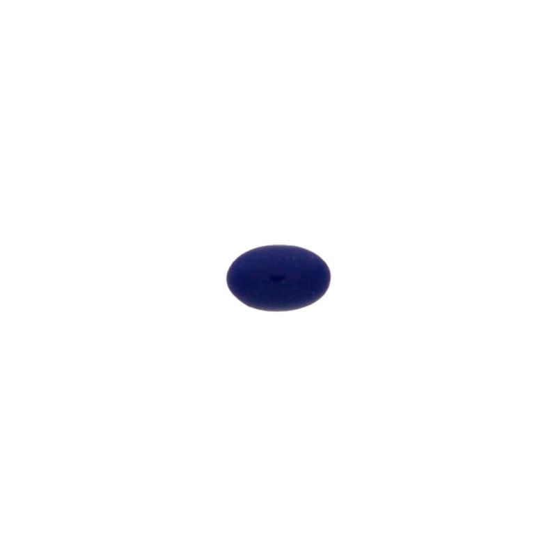 Piedra cabuchón oval 4x6mm base plana color zafiro