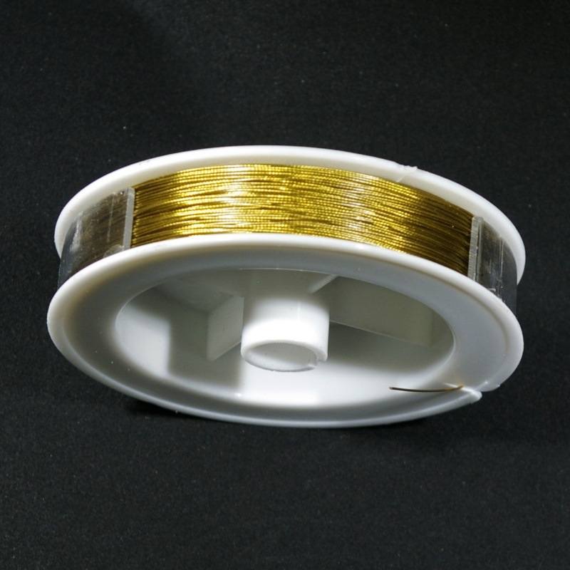 Stainless steel wire Ø 0,45mm golden