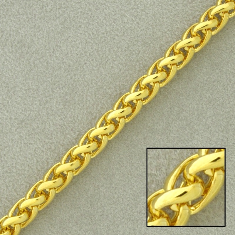 Chaîne corde en laiton largeur 4,5mm