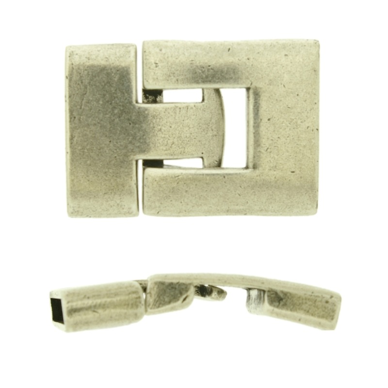 Cierre de peltre 23,5x37mm para cinta de 20x3mm