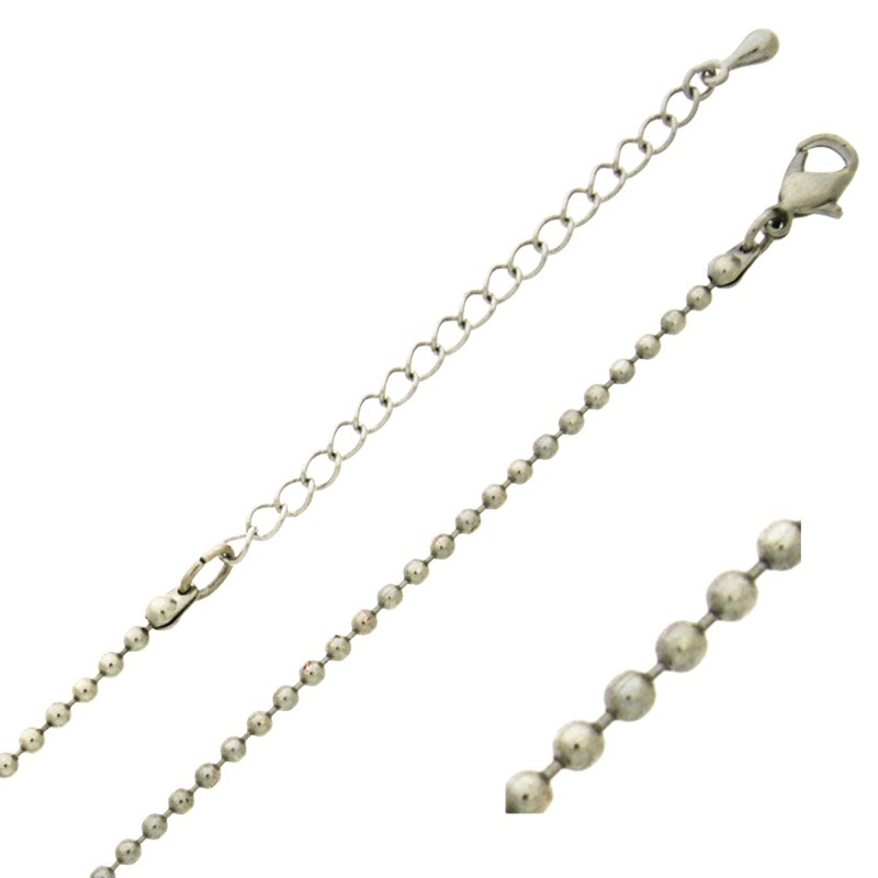 Choker necklace 47 cms adjustable. Brass chain width 2 mm.