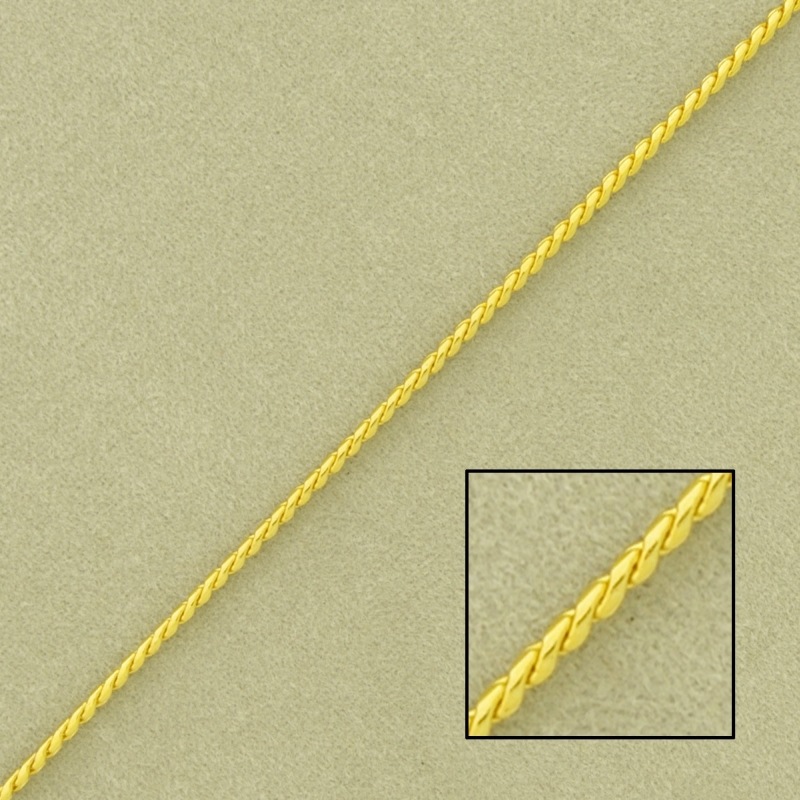Chaîne en laiton serpentine largeur Ø 0,8mm