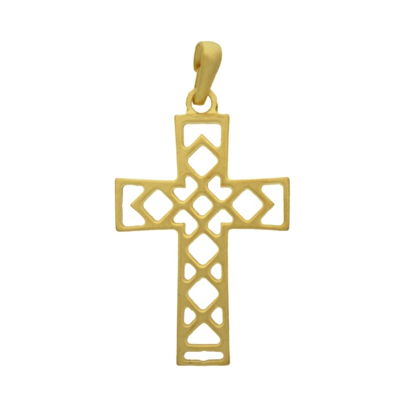 Cross pendant 48x25mm with bail