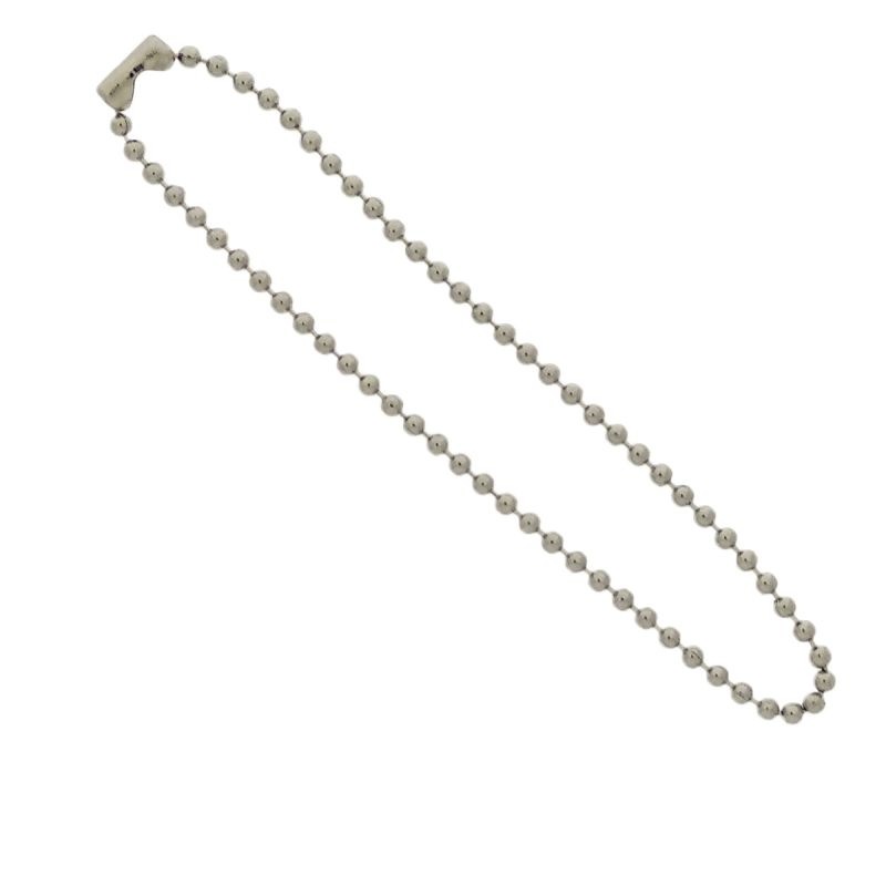 Chainette à  boules Ø1,6mm niquelée pour badges, nuanciers, clés, etc