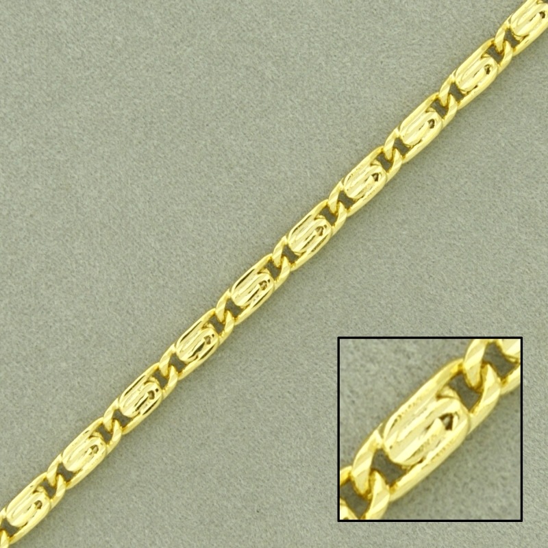 Snail brass chain width 2,9mm