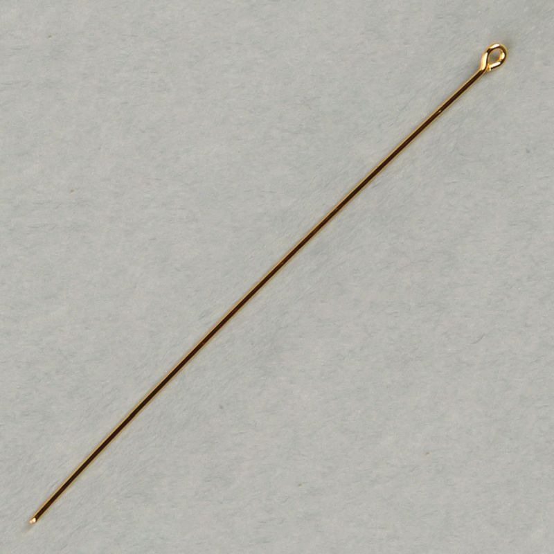 Brass eyepin 75mm. Wire Ø 0,7mm