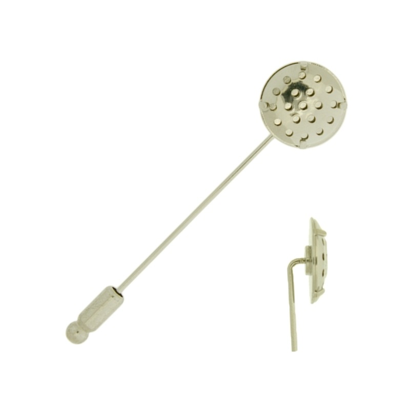 Scarf pin 54mm with Ø14mm disc + pin protector