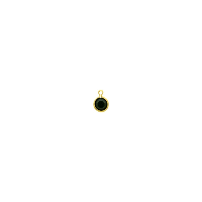 Round strass setting Ø4mm with ring. Jet colour.