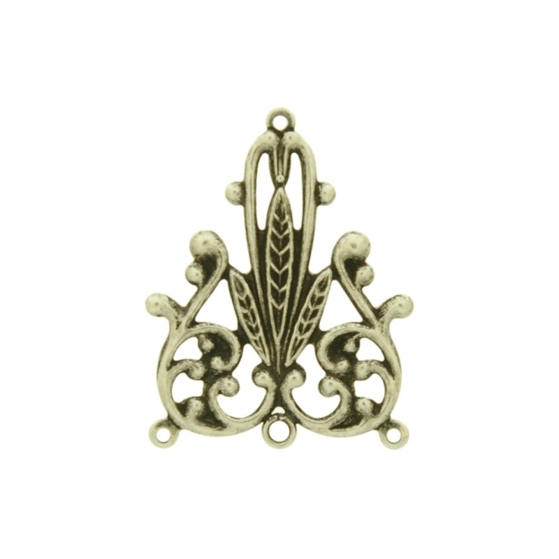 Metal component 4 loops 30x23mm