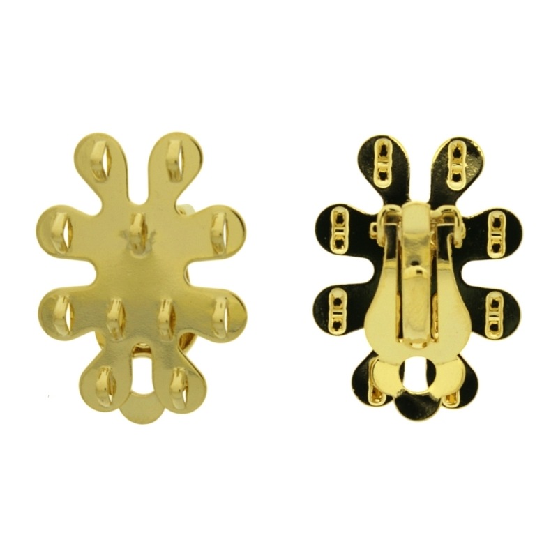 [635390000] Boucle d'oreille clip 26x20mm avec anneaux.
