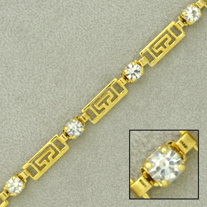 Bead brass chain width 4,7mm