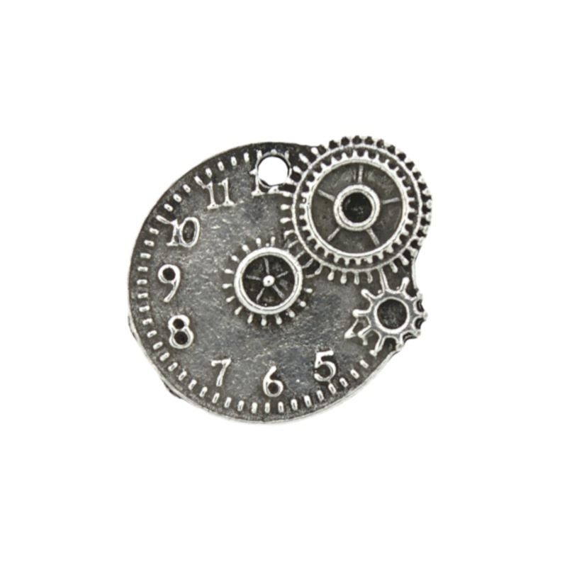 Pendentif horloge et mécanisme 20x22mm