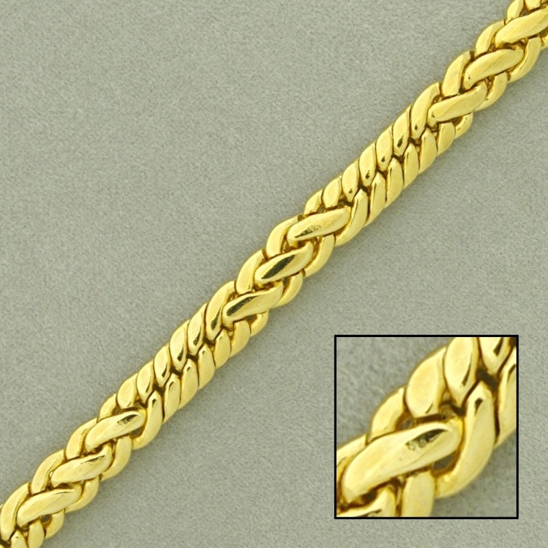 Flat brass chain width 5,5mm