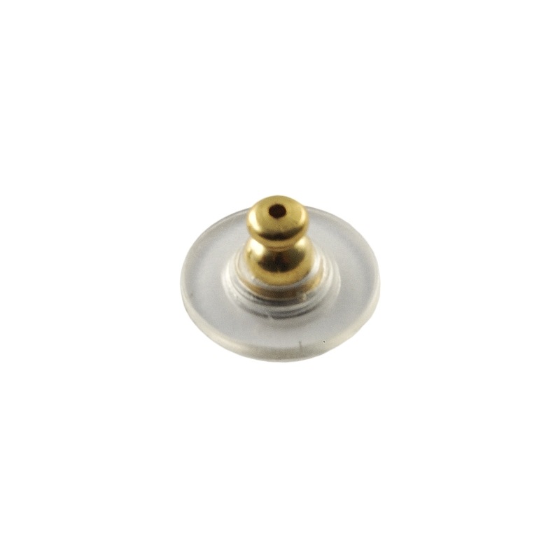 Presión 6x11mm con aro de plástico dorada sin níquel. VÁLIDA PARA ESPIGÓN DE Ø0,9mm. 