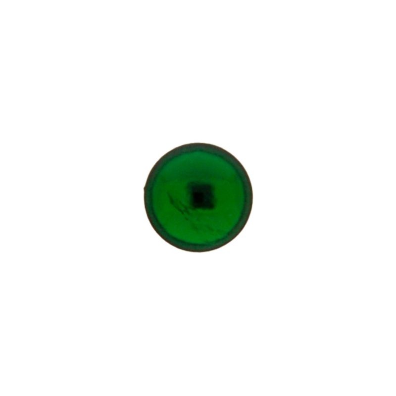 Piedra cabuchón Ø8mm base plana color esmeralda
