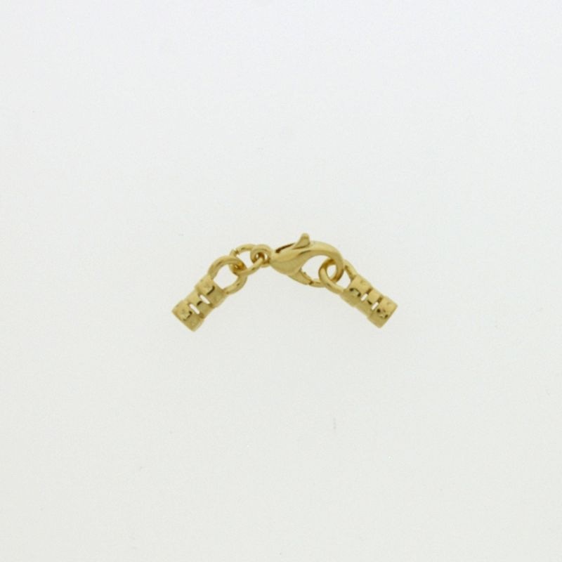 Set lobster clasp 10mm + 2 ends for cord Ø 2mm
