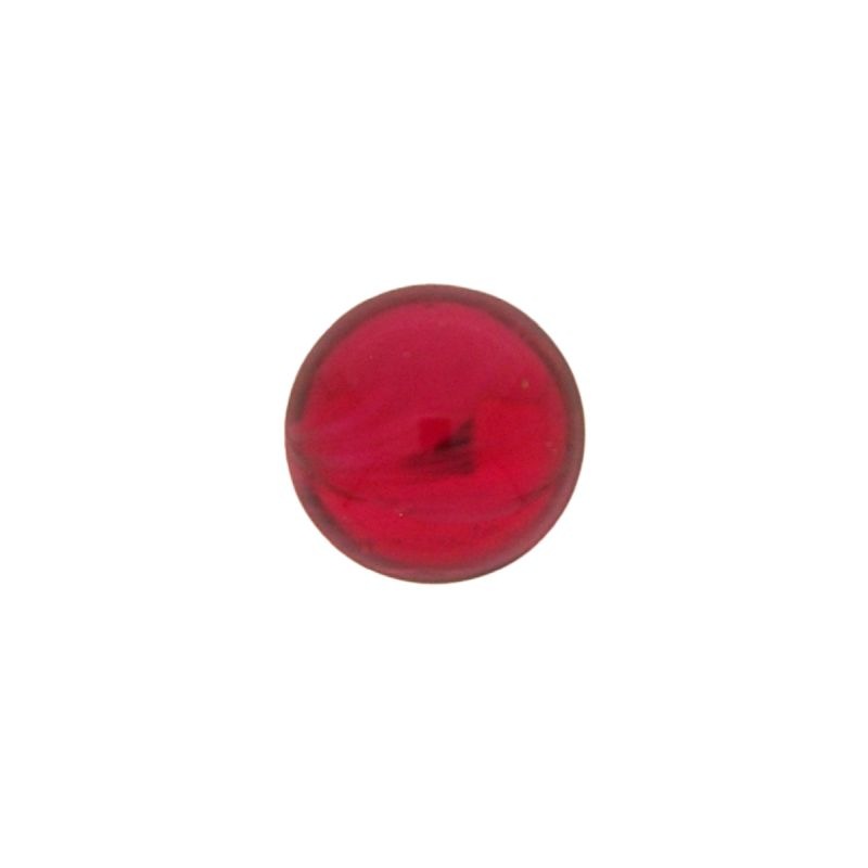 Piedra cabuchón Ø10mm base plana color rubí