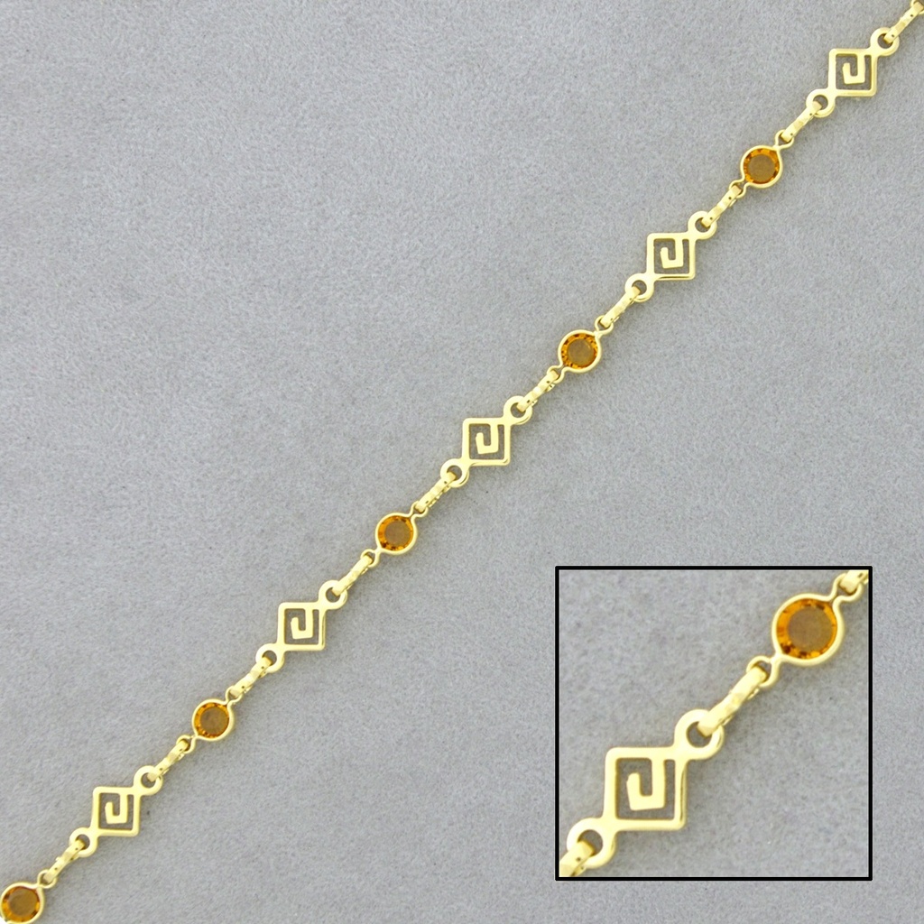 Bead brass chain width 6mm