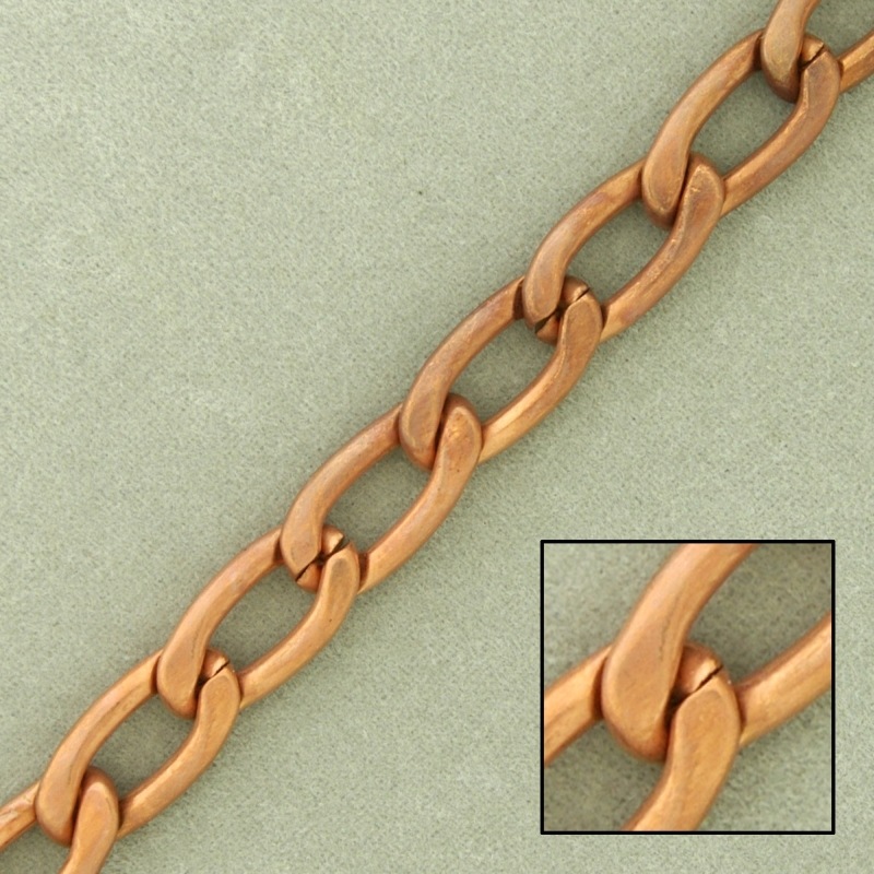 Flat curb steel chain width 7,9mm