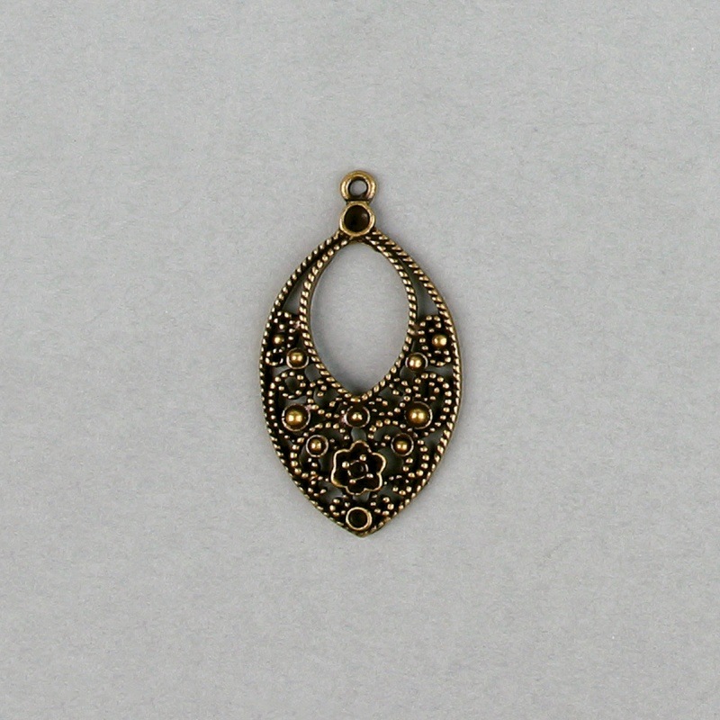 Support filigree 44x25mm avec 13 cavités pour strass