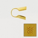 Open round end. Interior Ø 4mm. With 14K OR" engraved."