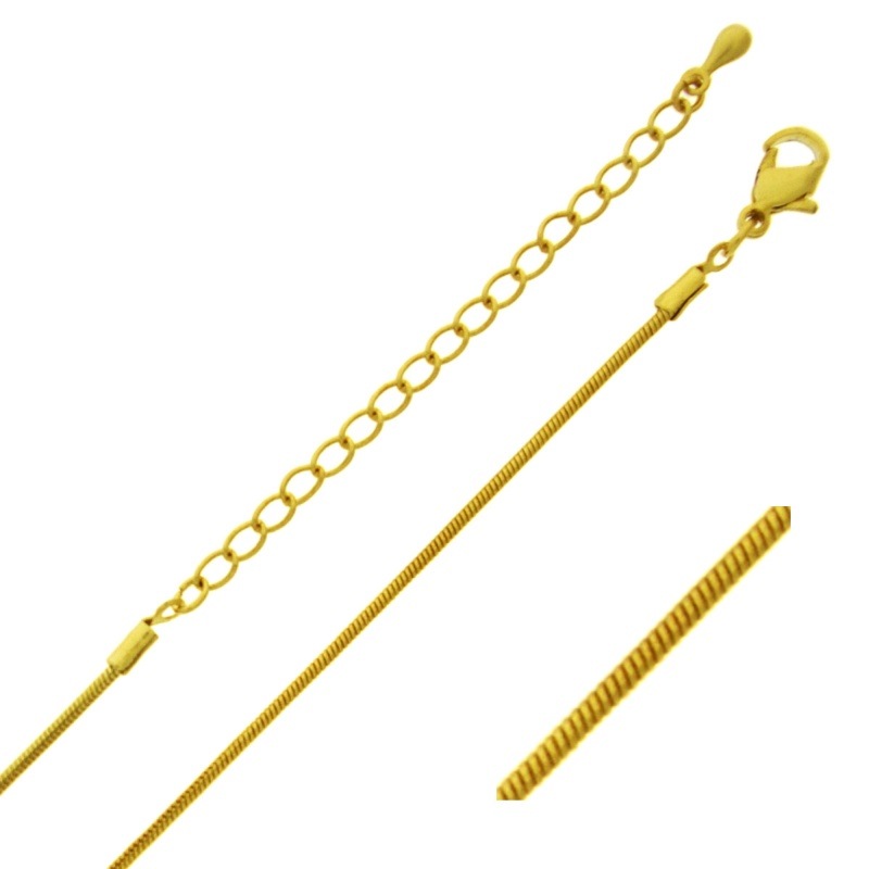 Choker necklace 47 cms adjustable. Brass chain width 1,2mm.