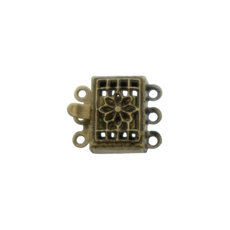 [230330300] Fermoir de collier 3 rangs 10x12mm