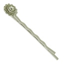 Hair grip 55x2mm with ornament Ø11,5mm with strass SS22