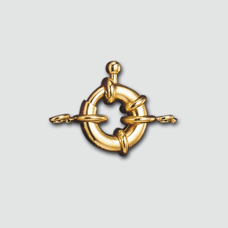 Spring ring clasp Ø 10mm + 2 ends