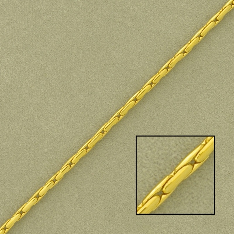 Chaîne en laiton cobra largeur 1,8mm