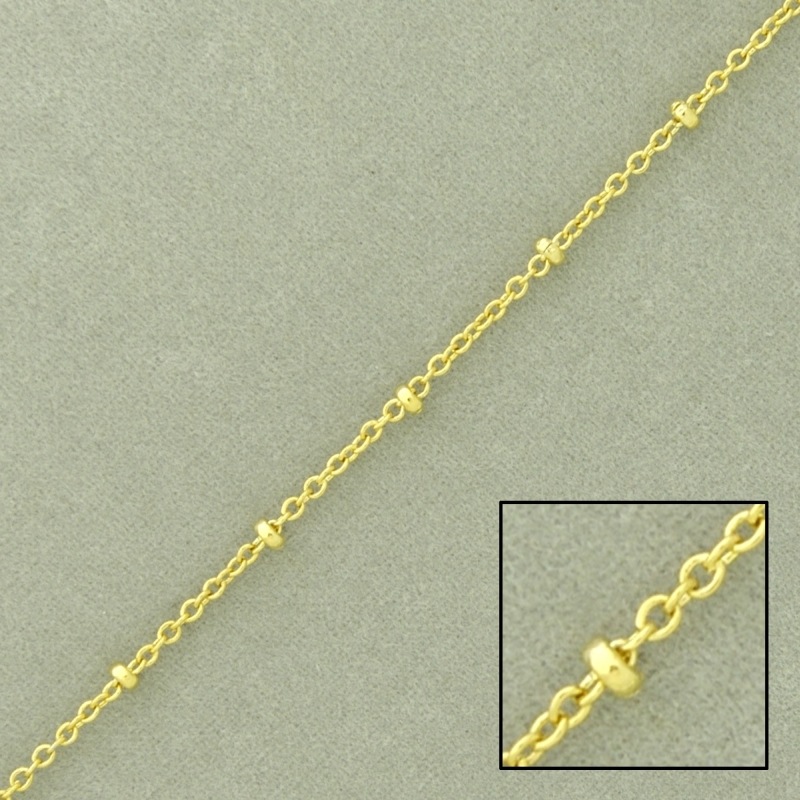 Brass chain width 0,8mm. Ball Ø1,9mm