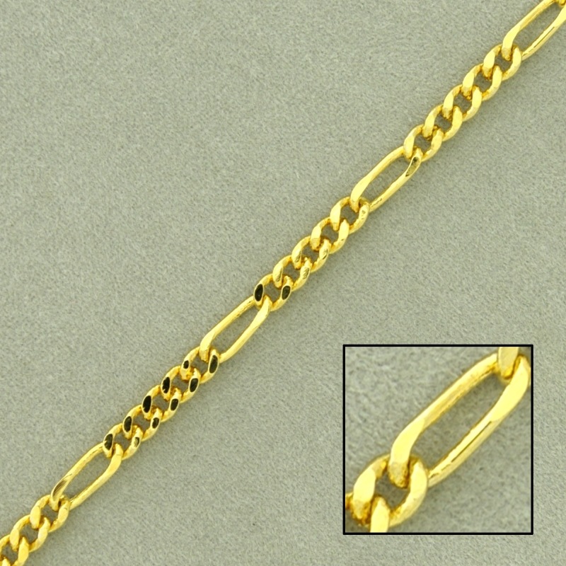 Figaro brass chain width 3mm