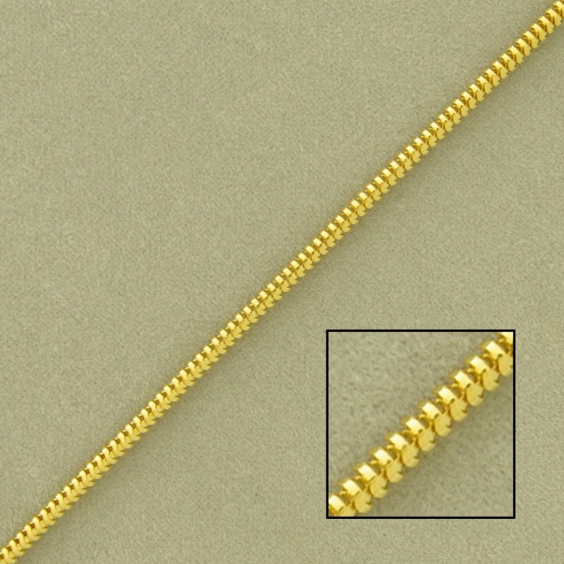 Cadena de latón serpiente hueca ancho 1,9mm