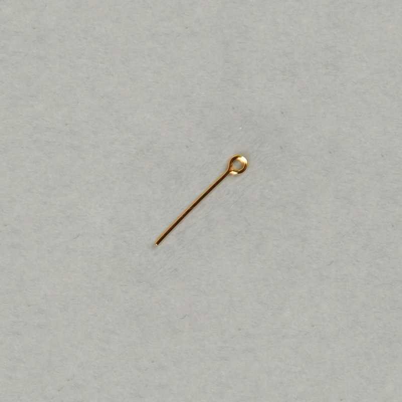 Brass eyepin 20mm. Wire Ø 0,7mm