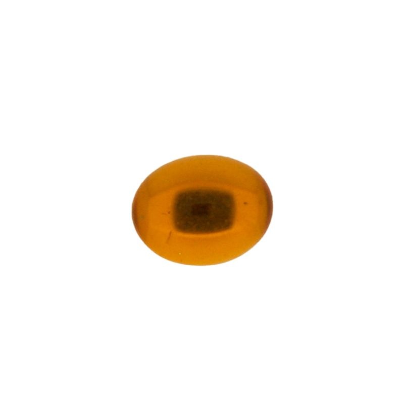 Piedra cabuchón oval 8x10mm base plana color topacio