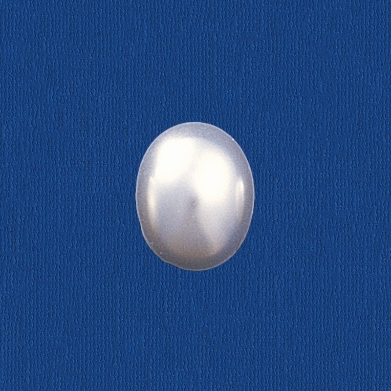 Perla ovalada base plana 8x10mm