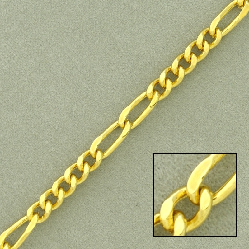 Figaro brass chain width 4,4mm